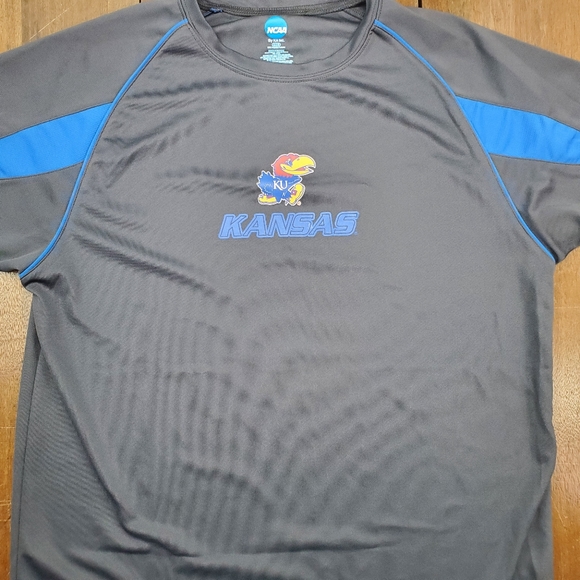 NCAA University of Kansas Jayhawks Dri-Fit Shirt Large Grey - Picture 7 of 9